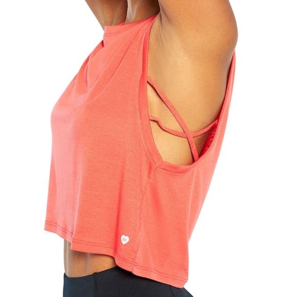 Wildfox Tops - WILDFOX Crisscross Accent Haley Crop Tank in Cayenne